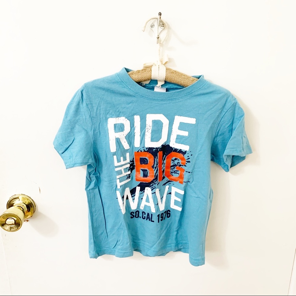 5/$25 Gymboree kids boys ride wave tee shirt top
